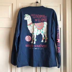 Llama simply southern shirt